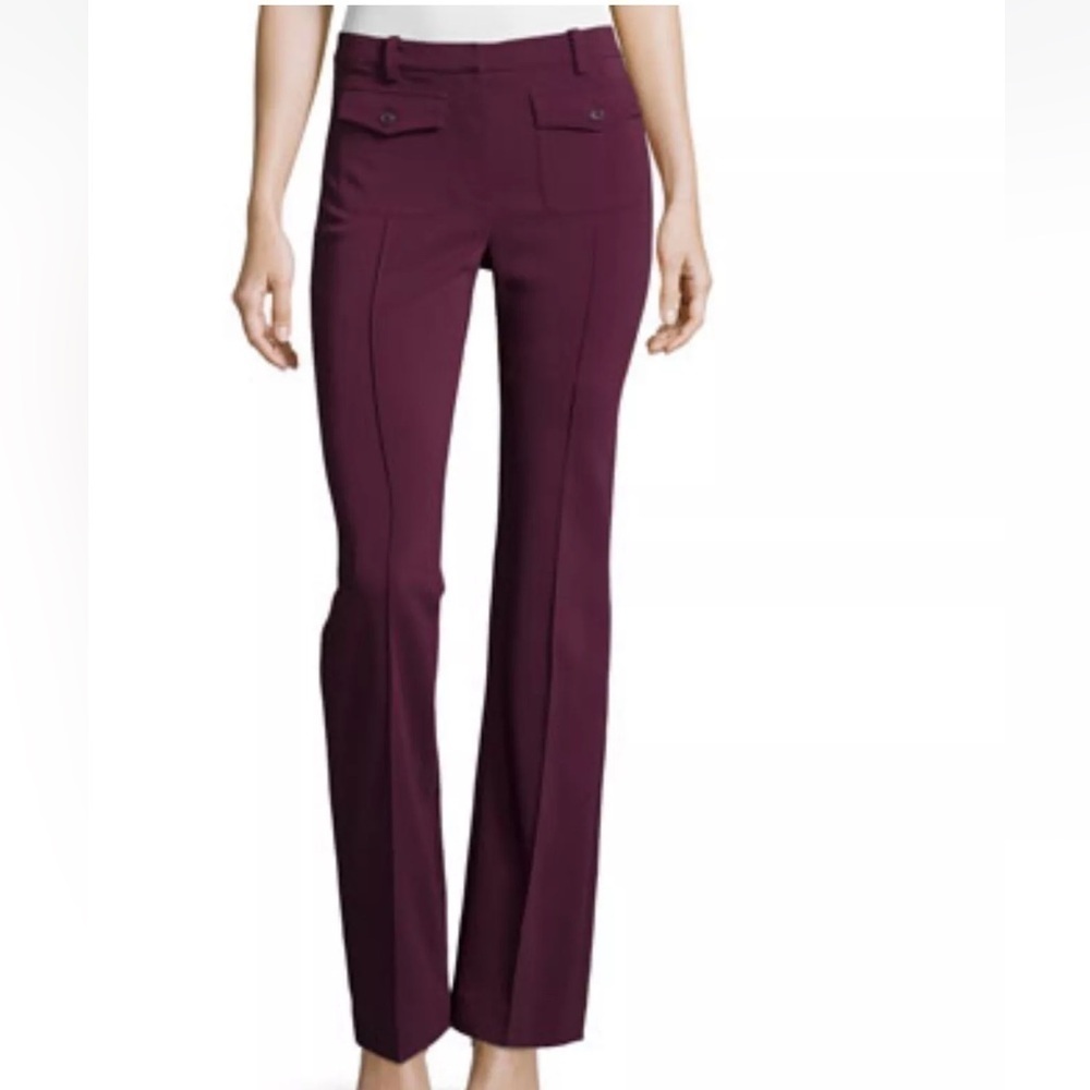 REBECCA TAYLOR Refined Suiting Boot Pant in Oxblood Sz 26/4